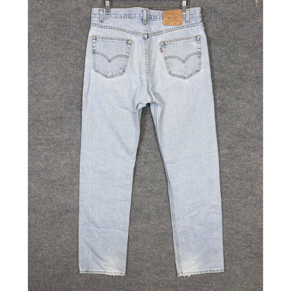 Levi's 505 Men's Jeans 36x34(34x33) Light Wash Denim Regular Fit Straight Leg